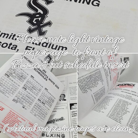 Chicago White Sox Vintage 1993 Spring Training Souvenir Program MLB Unread - Picture 6 of 11